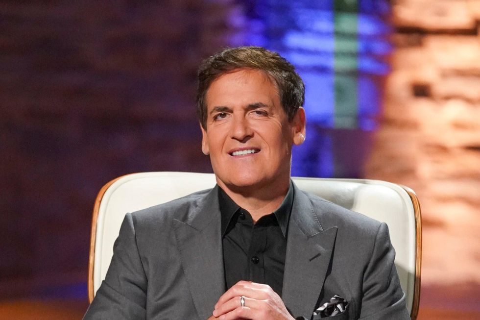 Mark Cuban on Shark Tank set