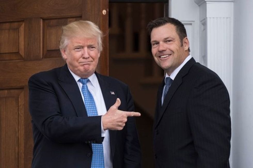 Kris Kobach with Donald Trump