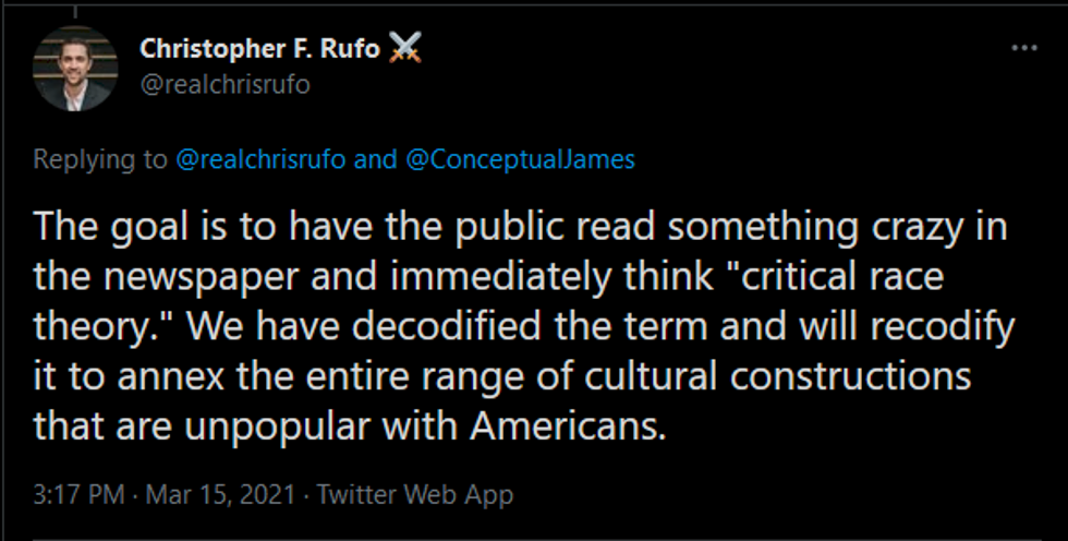 Christopher Rufo tweet